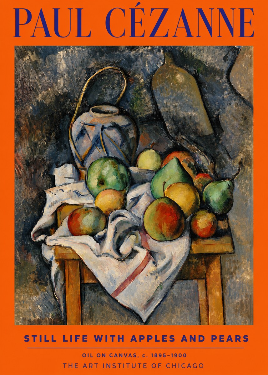 Paul Cézanne Still Life with Apples and Pears No2 - Poster