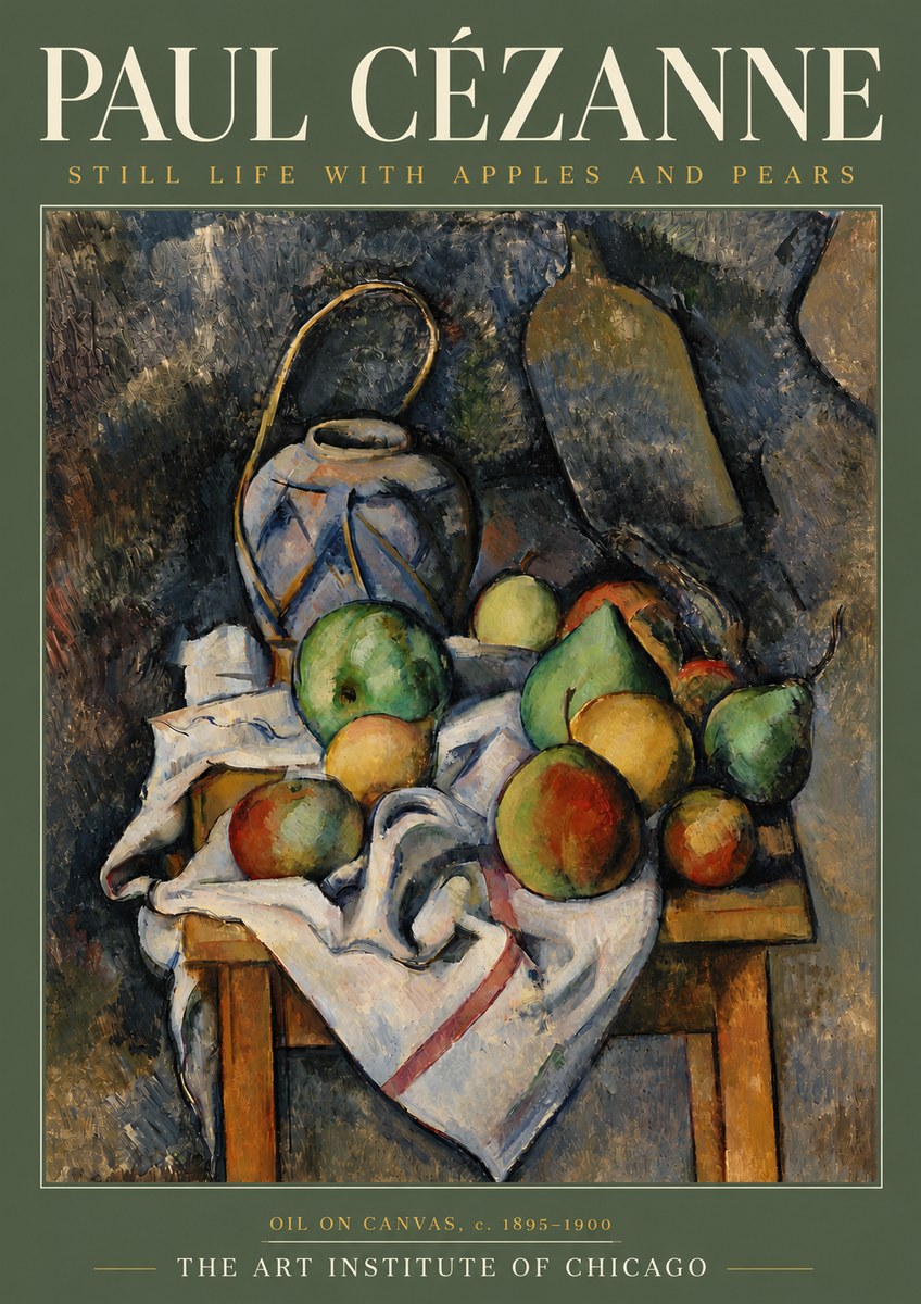 Paul Cézanne Still Life with Apples and Pears No3 - Poster