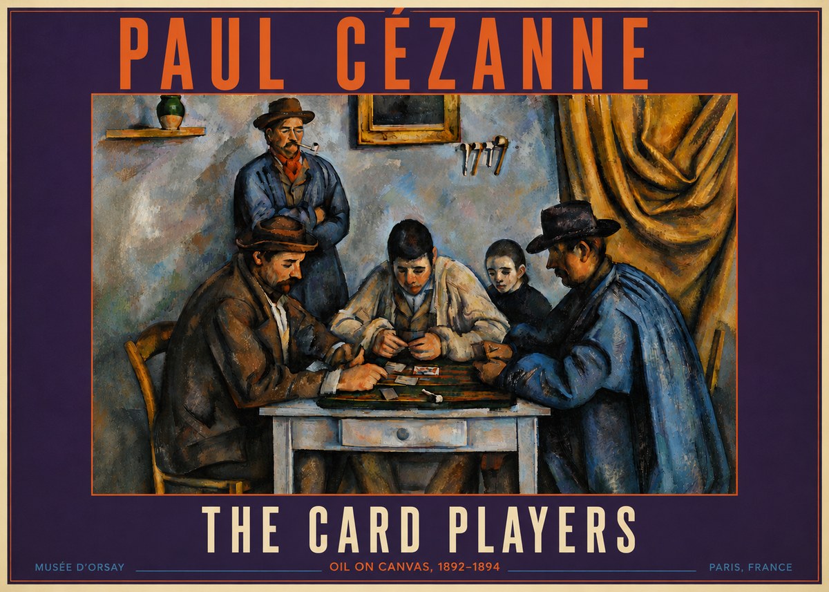 Paul Cézanne The Card Players I No5 - Poster