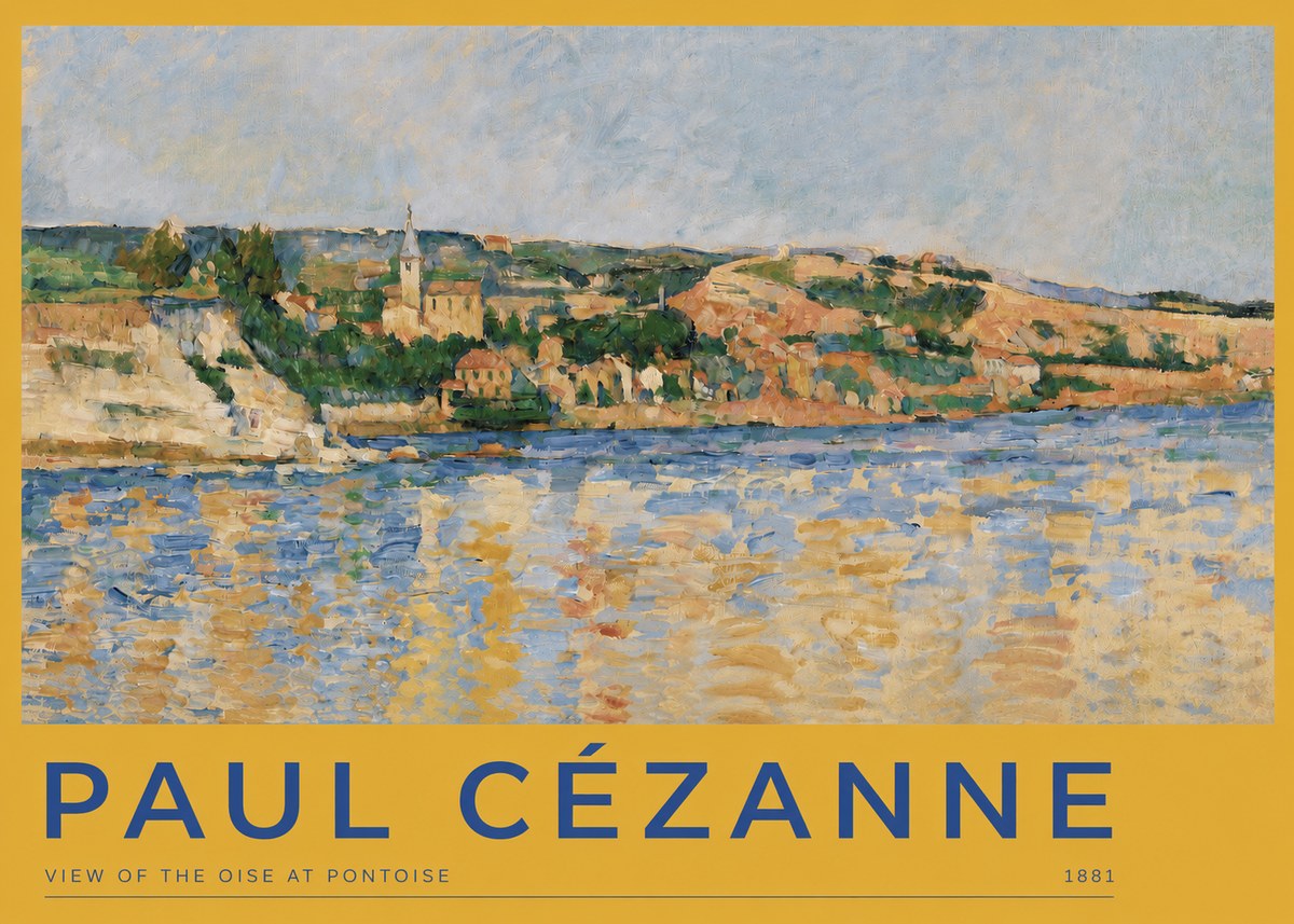 Paul Cézanne View of the Oise at Pontoise II No2 - Poster