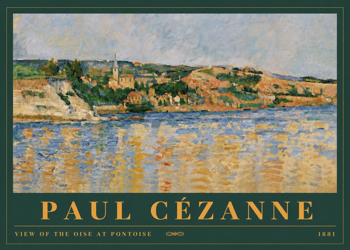 Paul Cézanne View of the Oise at Pontoise II No4 - Poster
