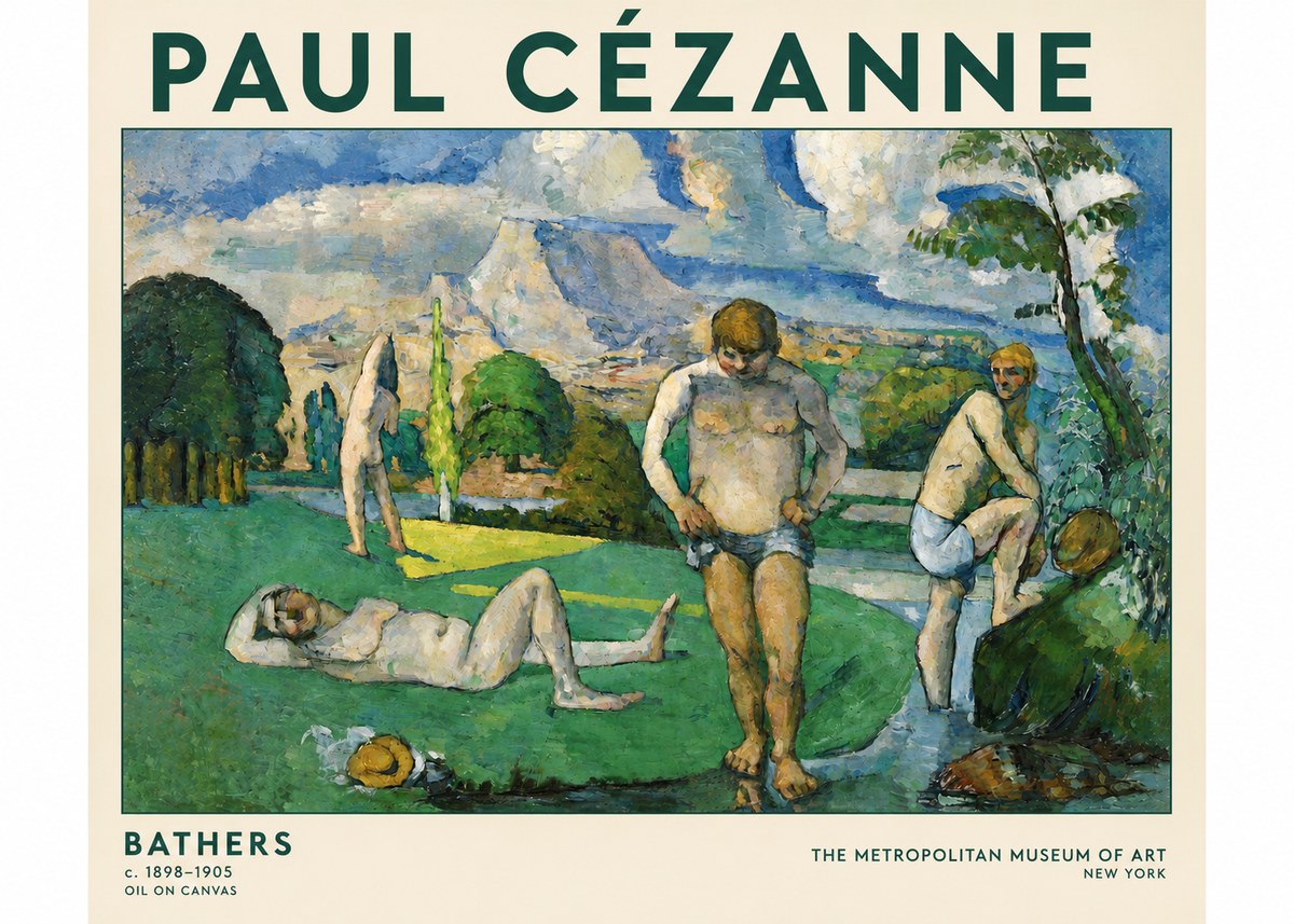 Paul Cézanne Bathers II No4 - Poster