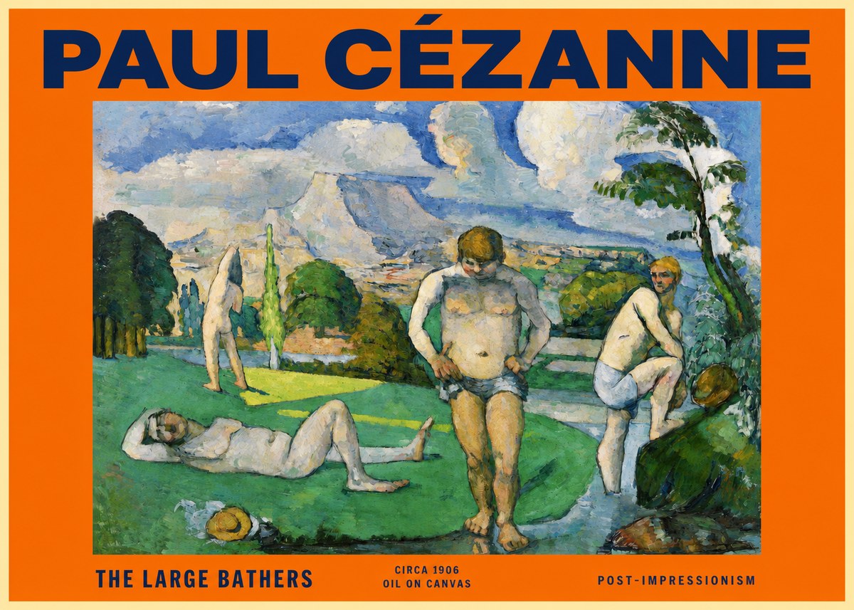 Paul Cézanne Bathers II No6 - Poster