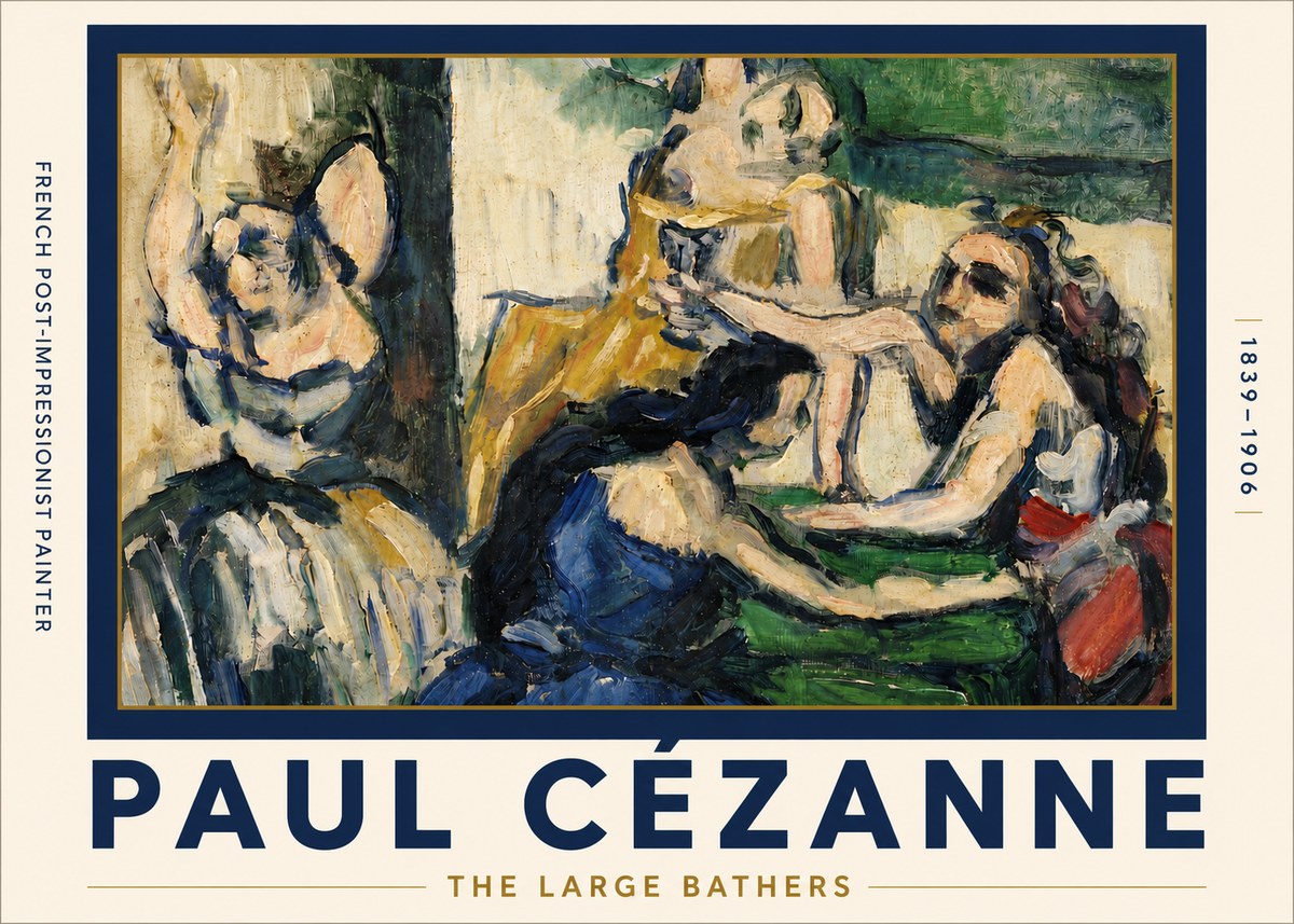 Paul Cézanne The Large Bathers II No5 - Poster