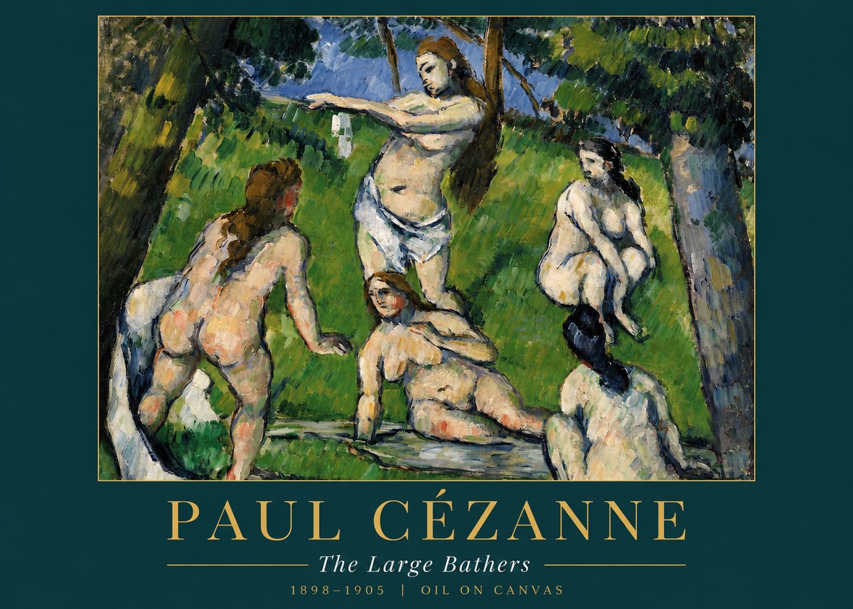 Paul Cézanne The Large Bathers III No3 - Poster