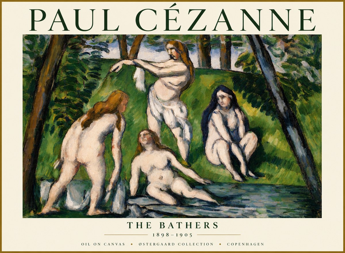 Paul Cézanne The Large Bathers IV No2 - Poster
