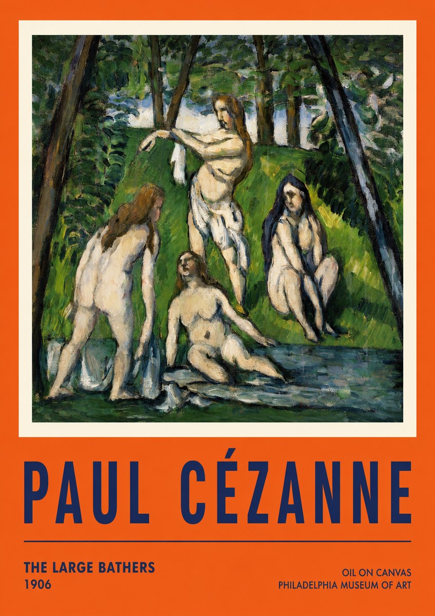 Paul Cézanne The Large Bathers IV No3 - Poster