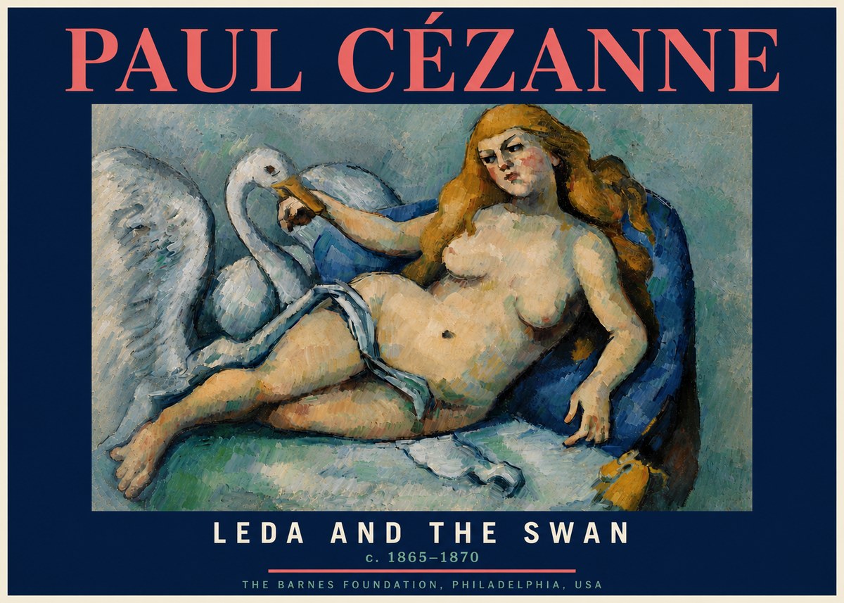 Paul Cézanne Leda and the Swan No4 - Poster