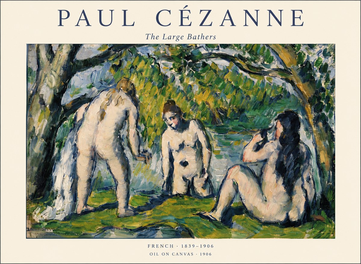 Paul Cézanne The Large Bathers V No1 - Poster