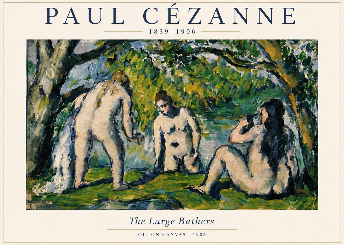Paul Cézanne The Large Bathers V No3 - Poster