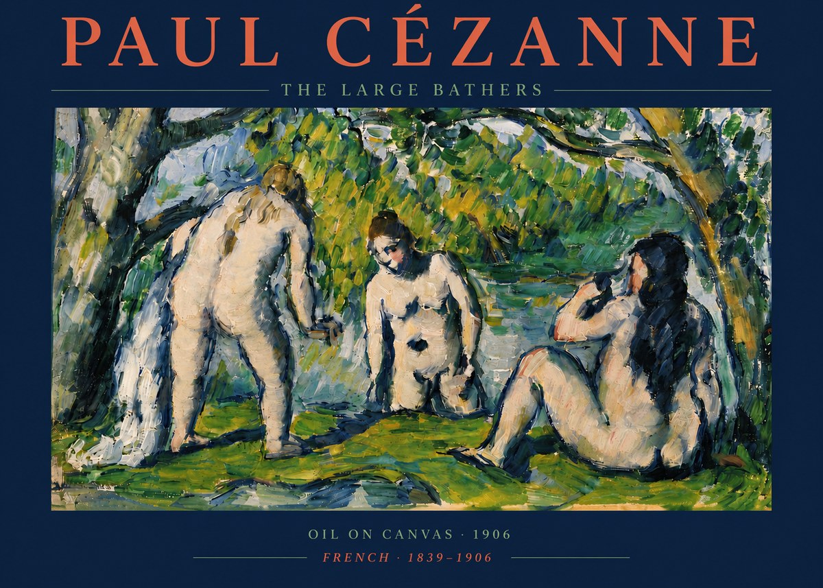 Paul Cézanne The Large Bathers V No4 - Poster