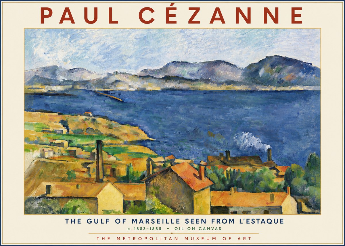 Paul Cézanne The Gulf of Marseille Seen from L'estaque No6 - Poster
