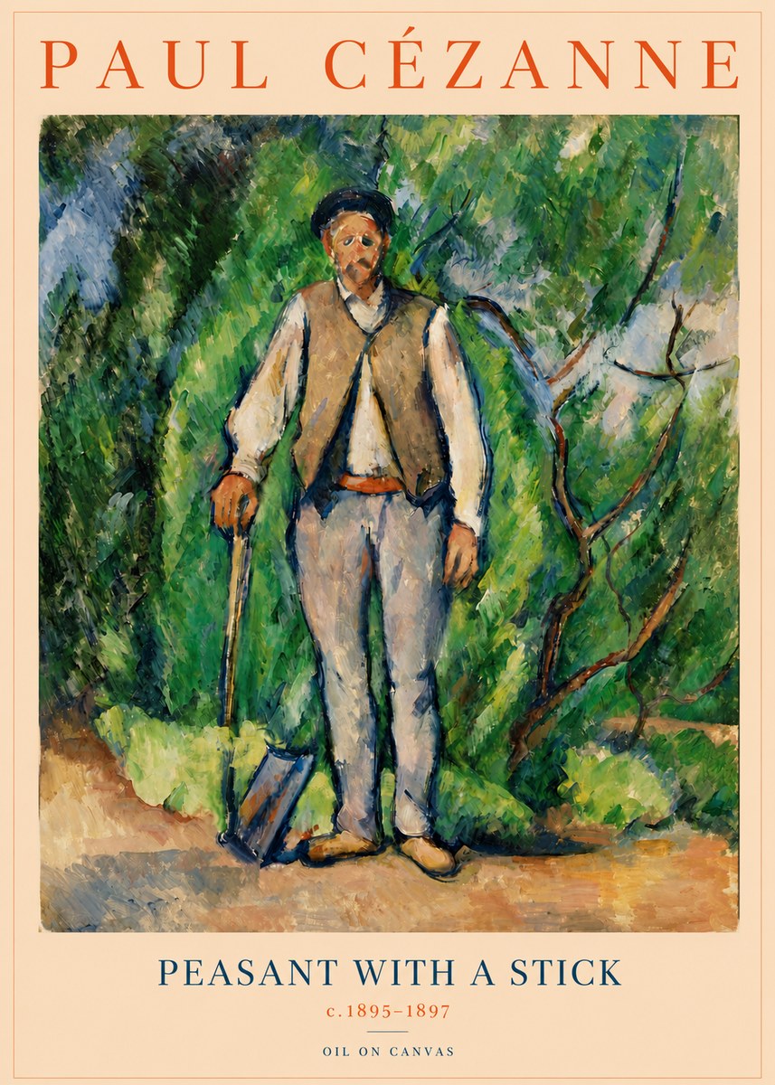 Paul Cézanne Peasant with a Stick No3 - Poster