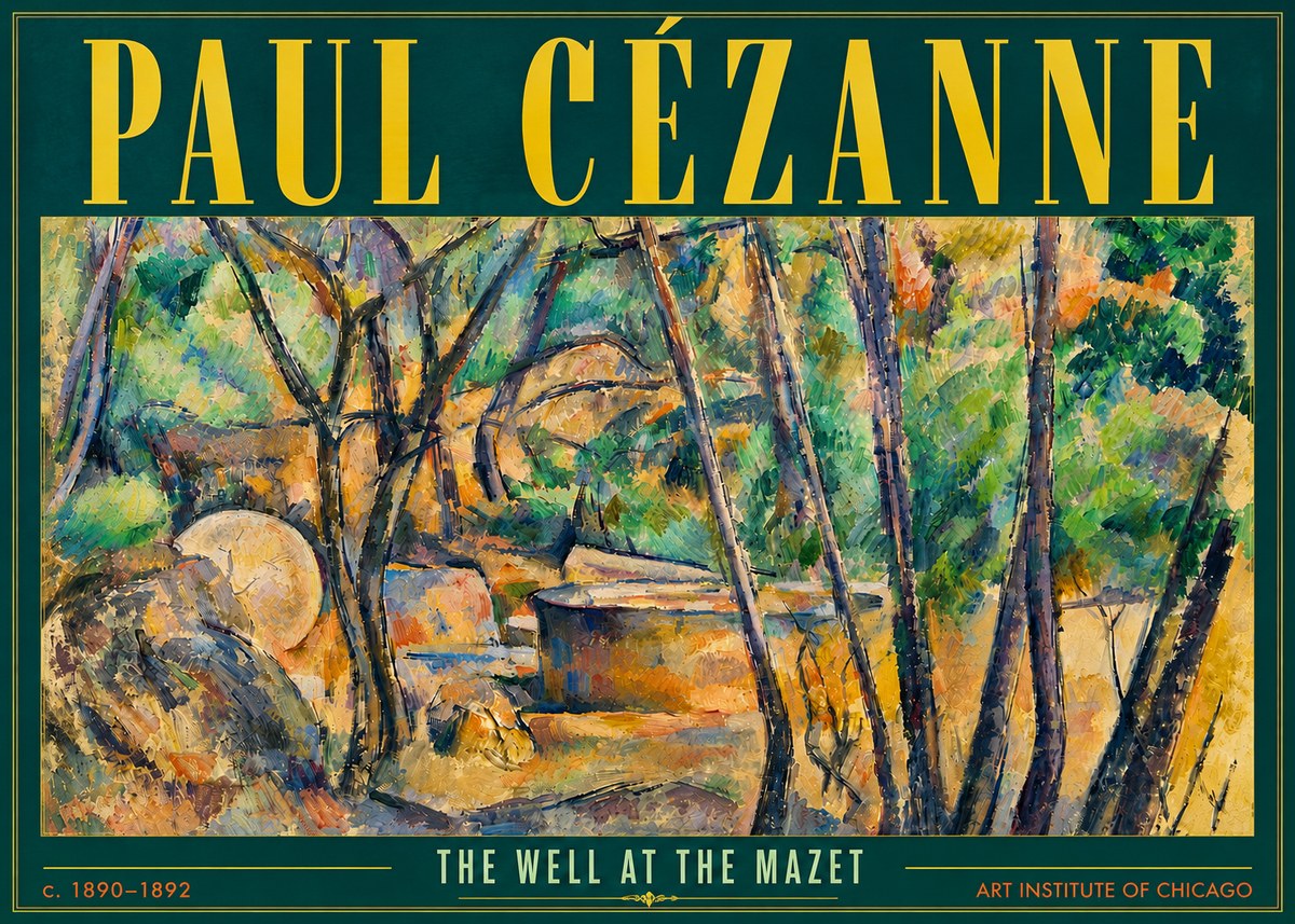 Paul Cézanne The Well at the Mazet No5 - Poster