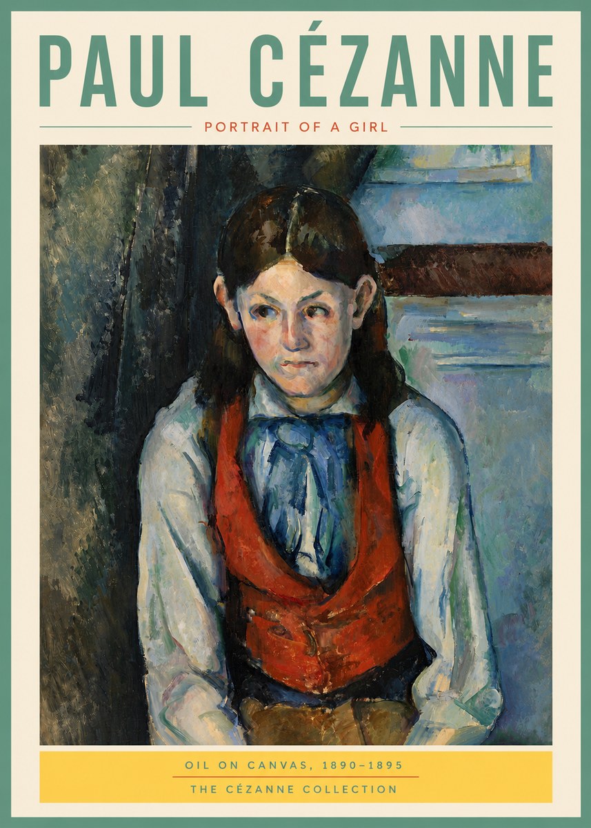 Paul Cézanne Portrait of a Girl No5 - Poster