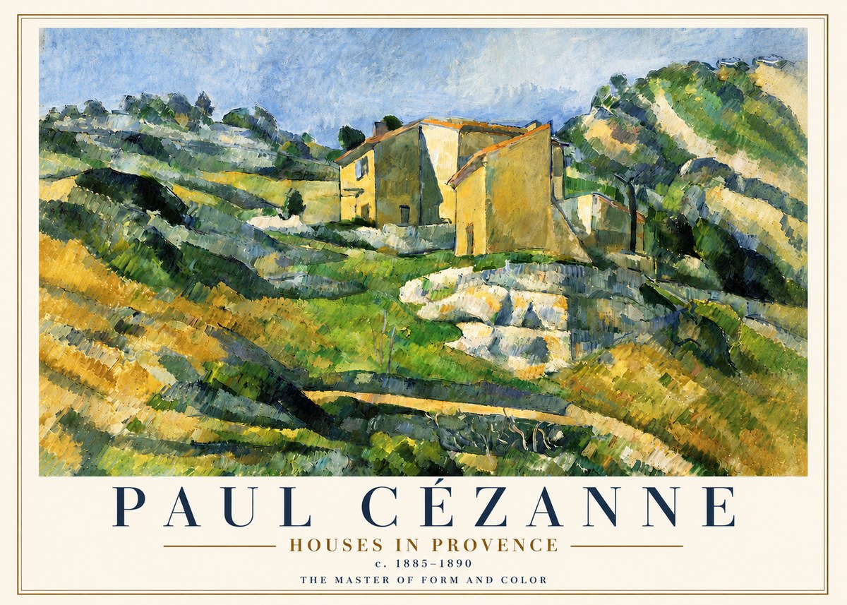 Paul Cézanne Houses in Provence No5 - Poster