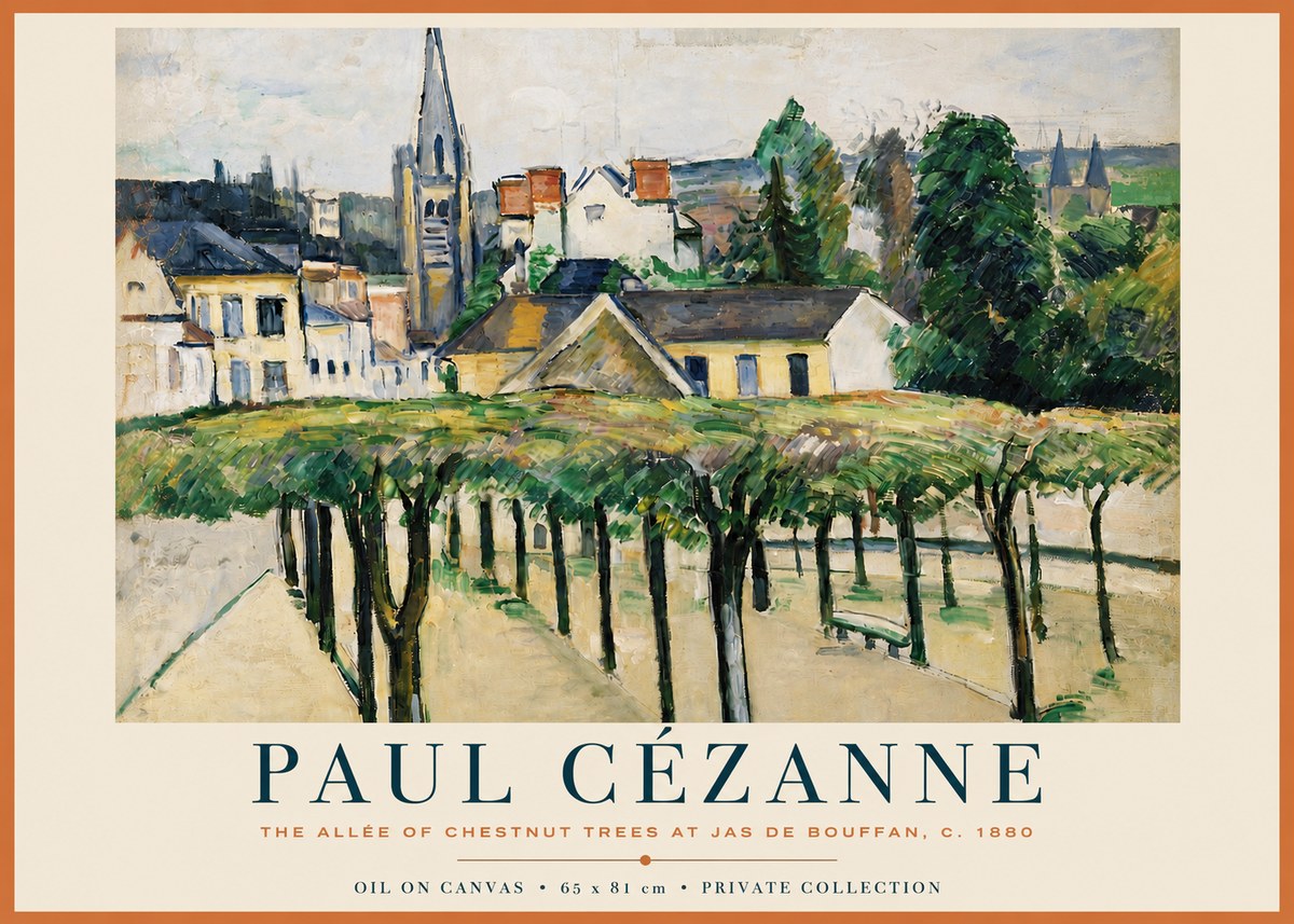 Paul Cézanne The Allée of Chestnut Trees at Jas De Bouffan No4 - Poster