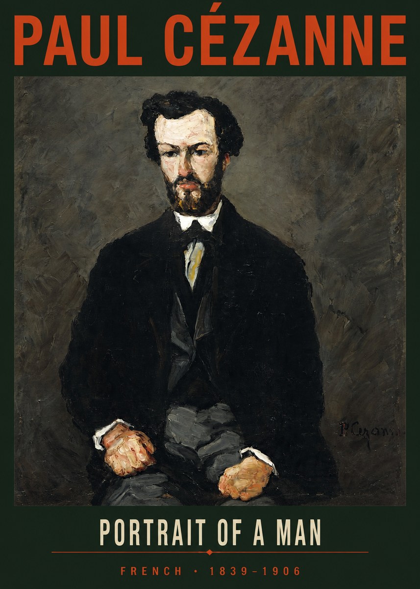 Paul Cézanne Portrait of a Man II No2 - Poster
