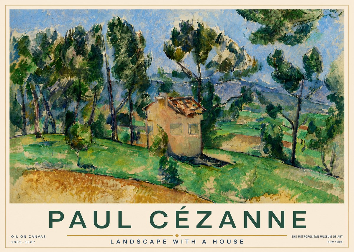 Paul Cézanne Landscape with a House No5 - Poster