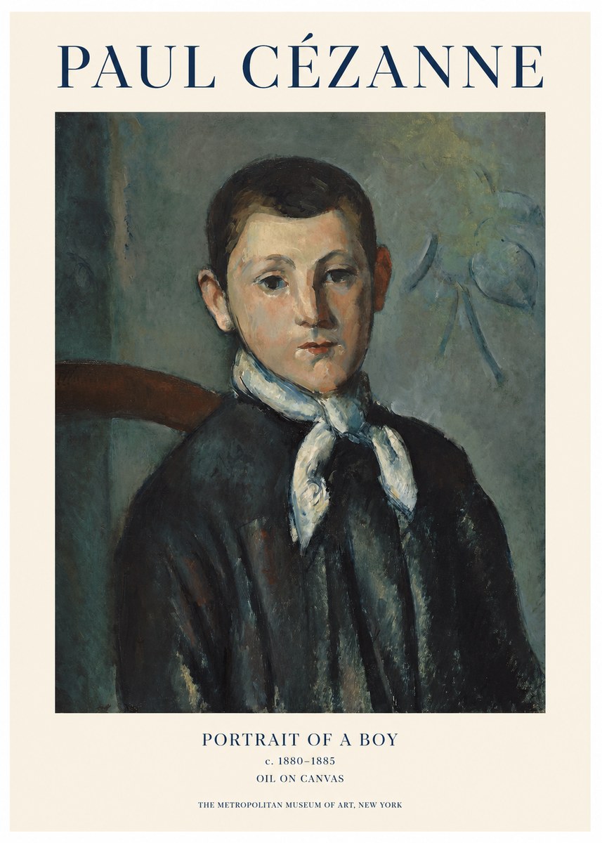 Paul Cézanne Portrait of a Boy No1 - Poster