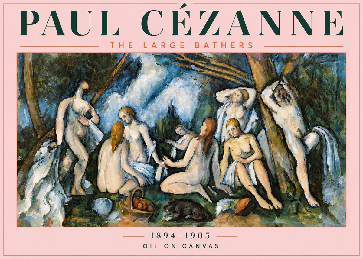Paul Cézanne The Large Bathers VI No4 - Poster