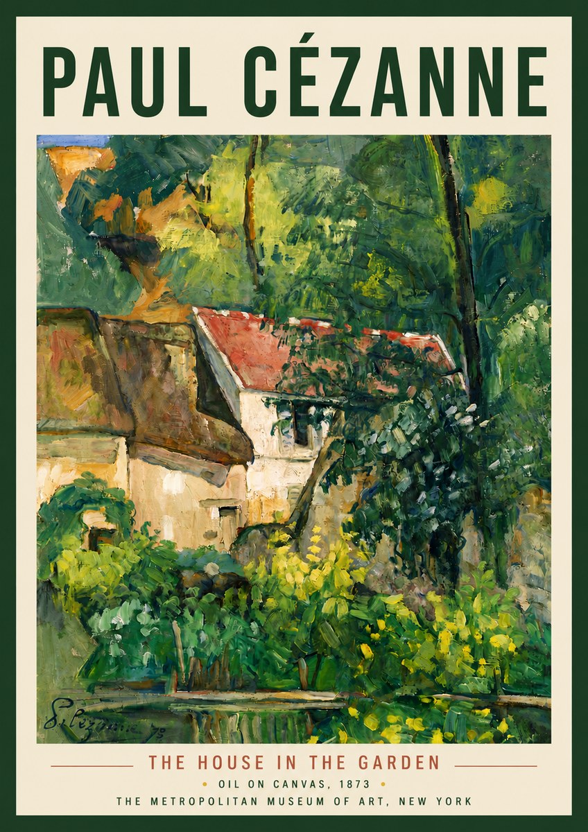 Paul Cézanne The House in the Garden No6 - Poster