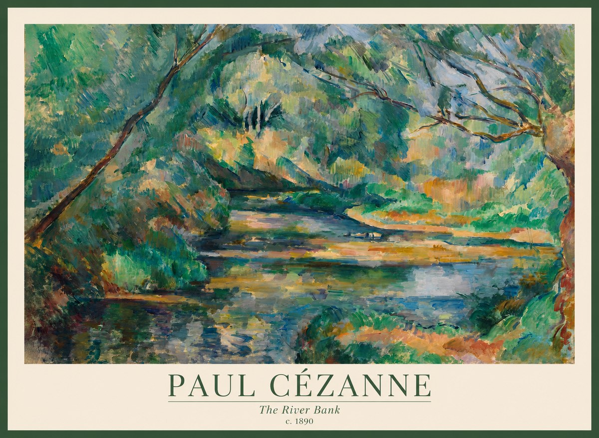 Paul Cézanne The River Bank No1 - Poster