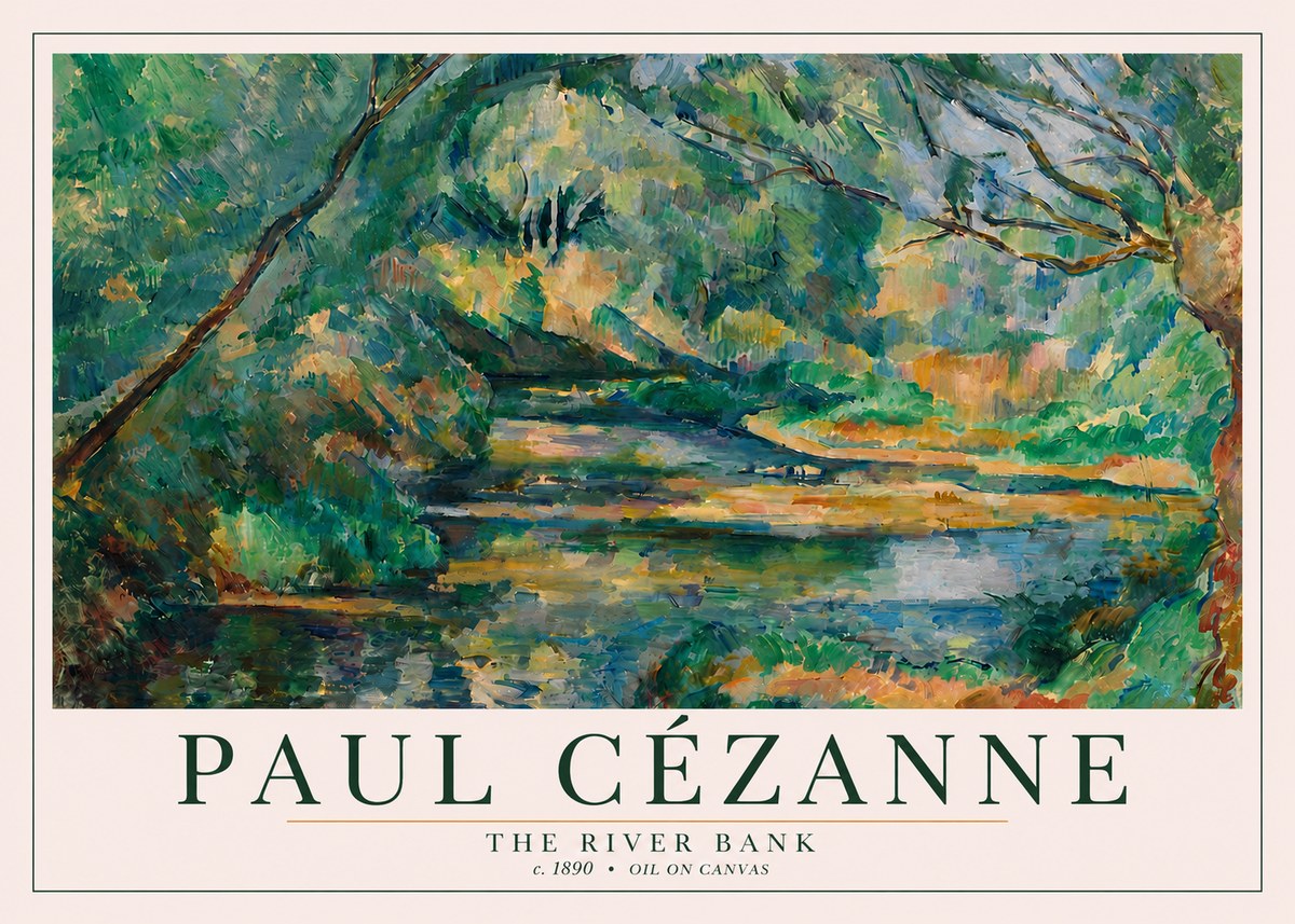 Paul Cézanne The River Bank No3 - Poster