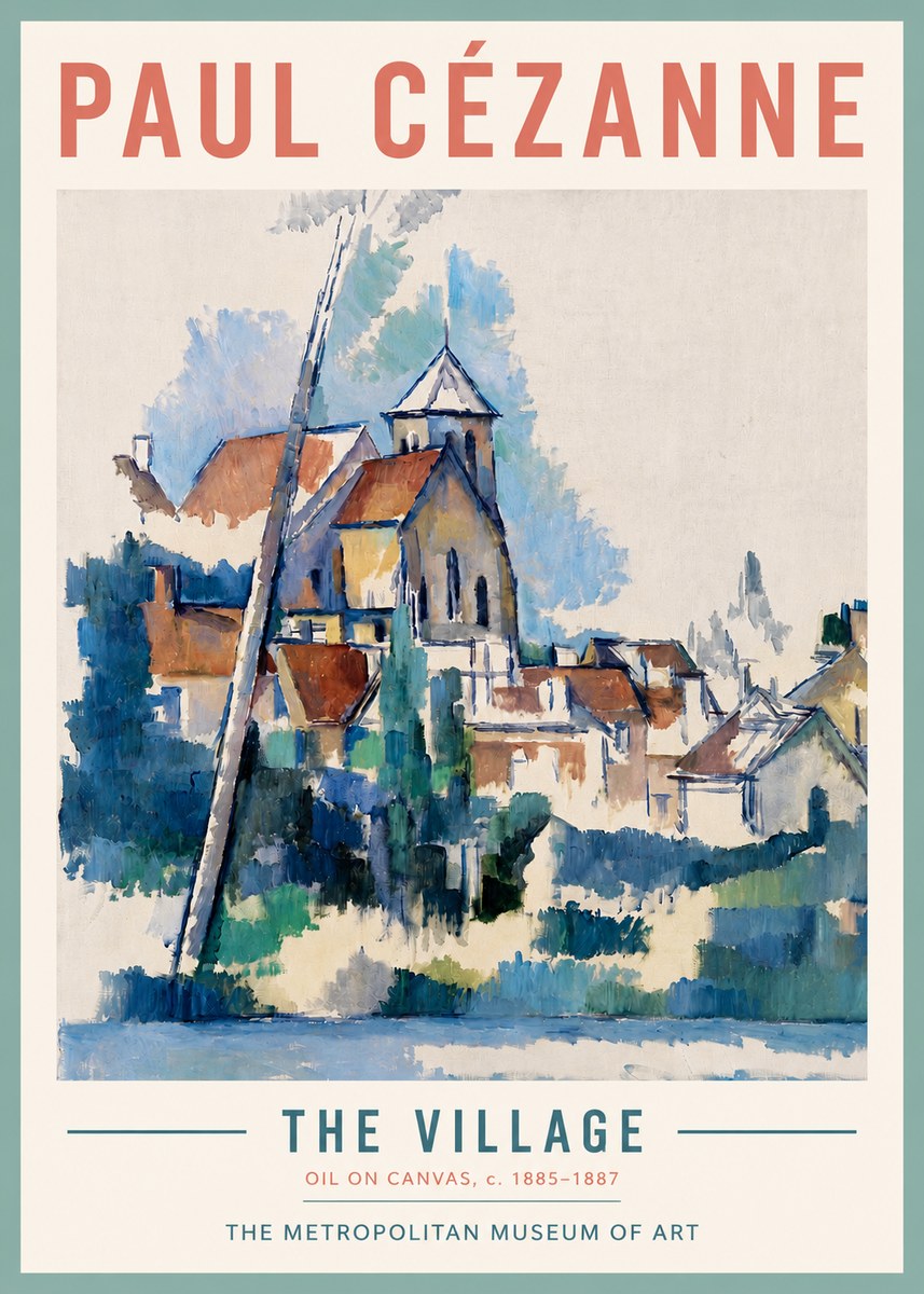 Paul Cézanne The Village II No3 - Poster