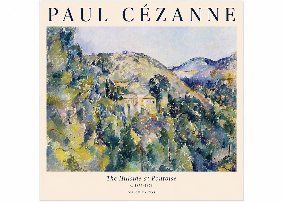 Paul Cézanne The Hillside at Pontoise No1 - Poster