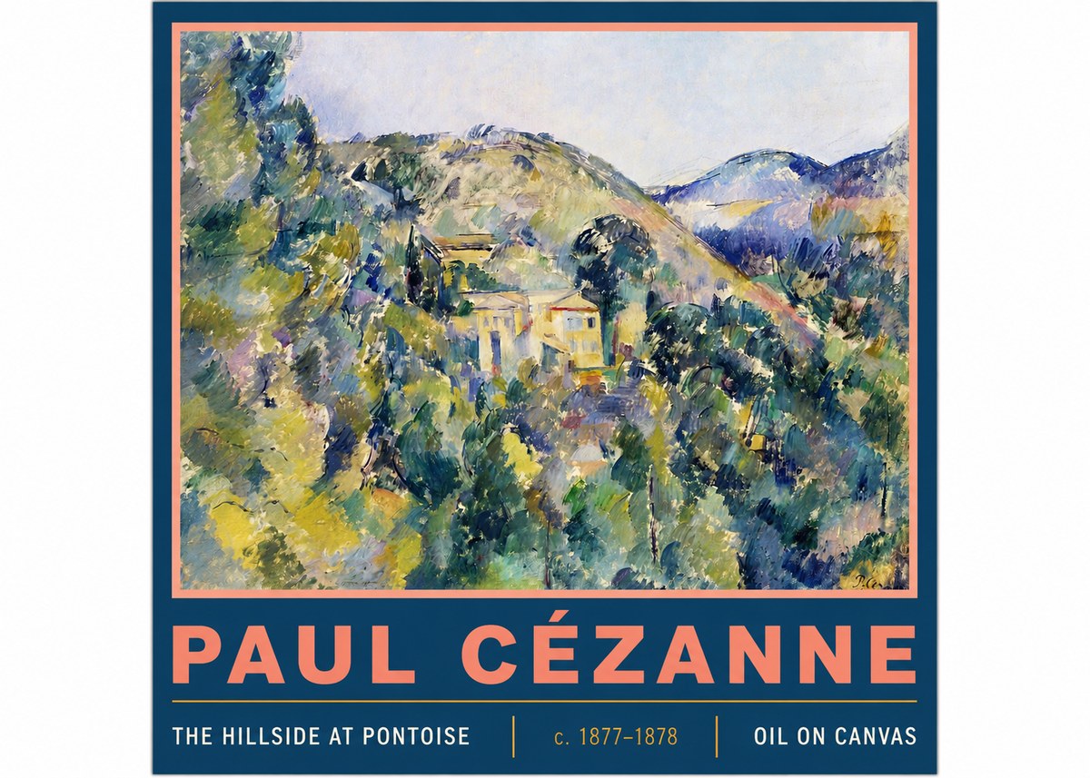 Paul Cézanne The Hillside at Pontoise No3 - Poster