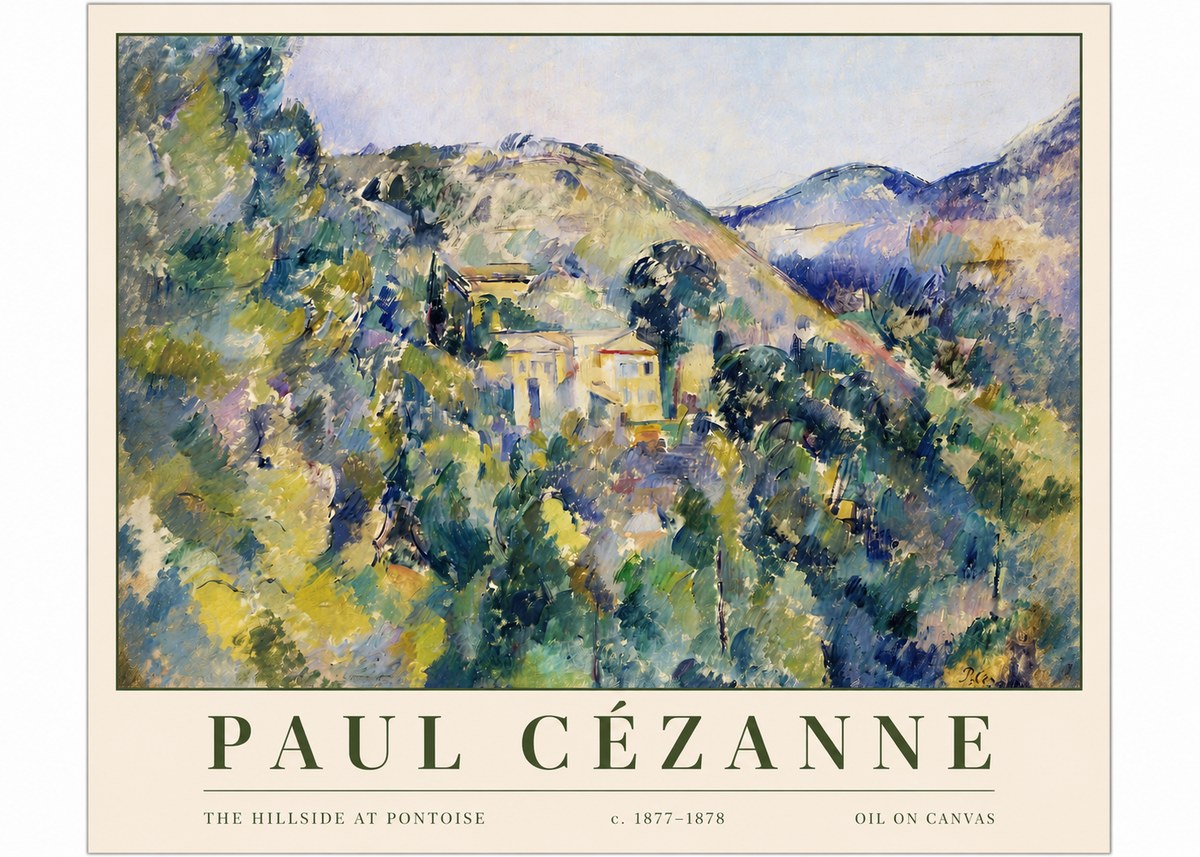 Paul Cézanne The Hillside at Pontoise No4 - Poster