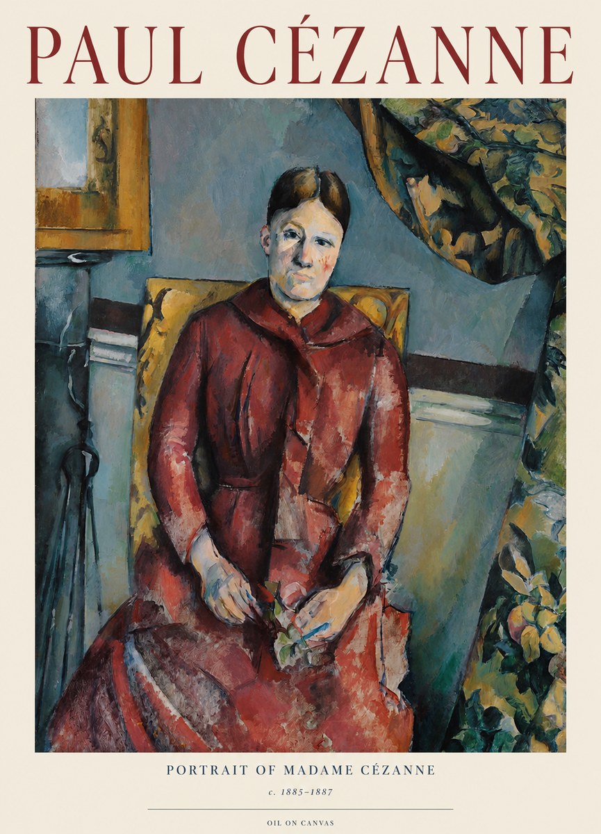 Paul Cézanne Portrait of Madame Cézanne II No1 - Poster