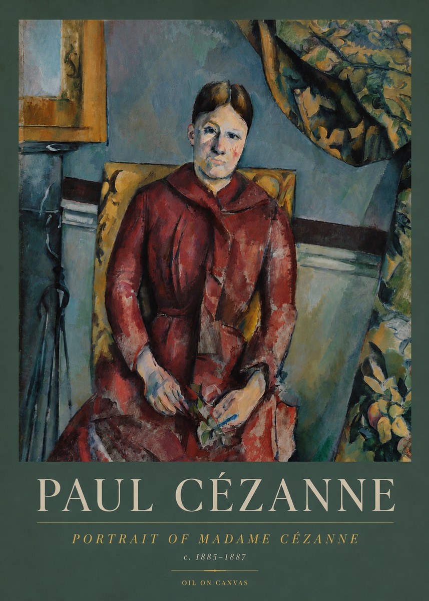 Paul Cézanne Portrait of Madame Cézanne II No3 - Poster