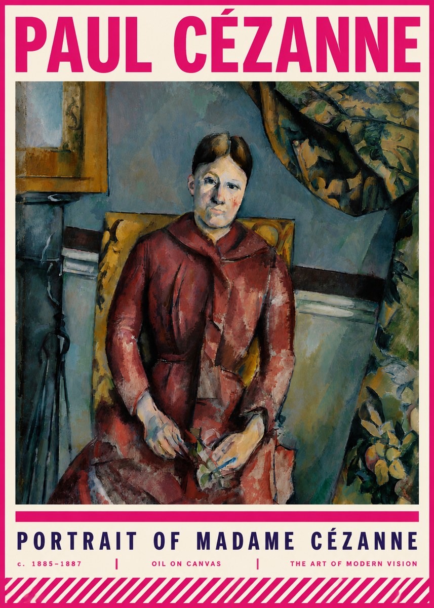 Paul Cézanne Portrait of Madame Cézanne II No4 - Poster