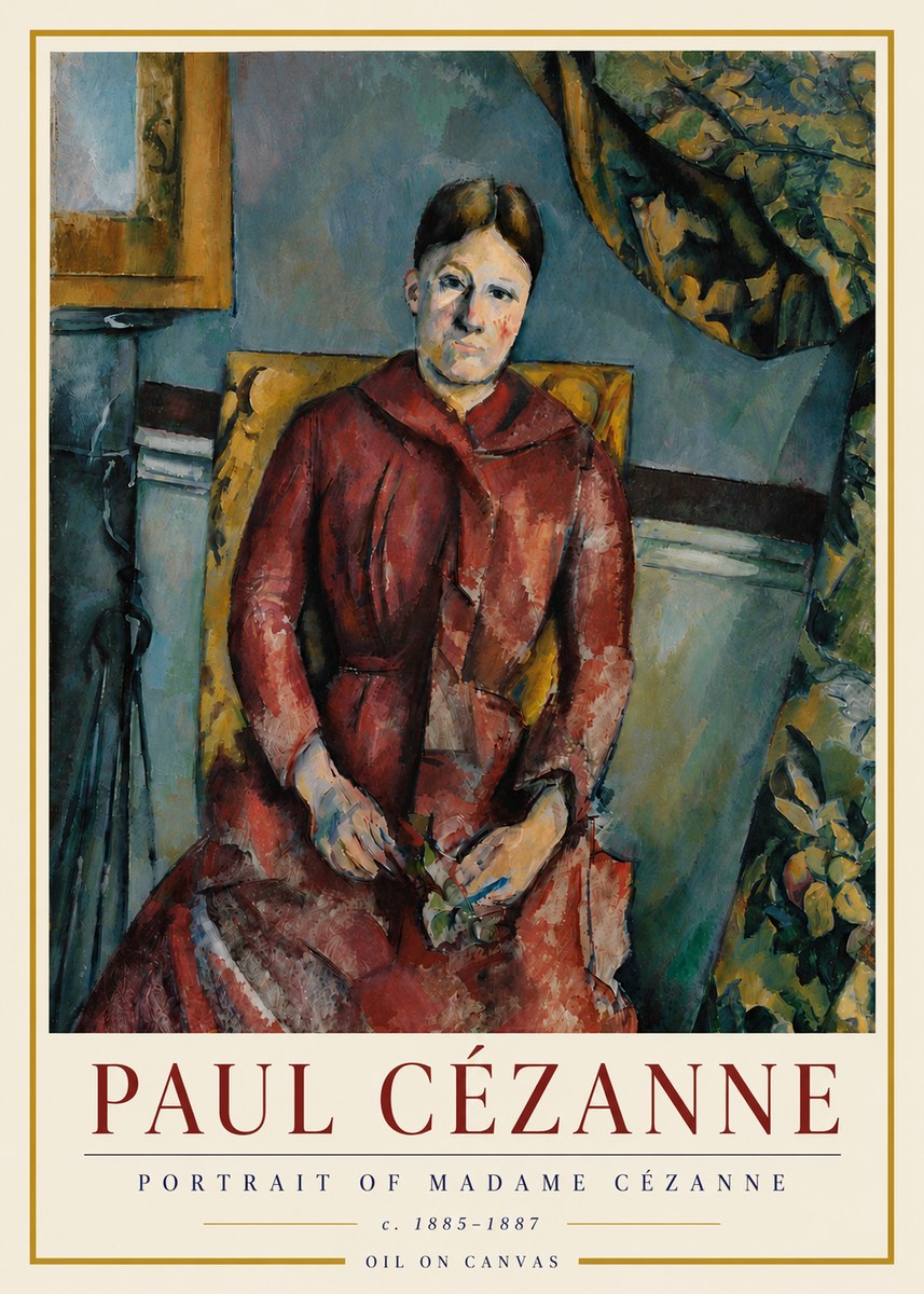 Paul Cézanne Portrait of Madame Cézanne II No6 - Poster