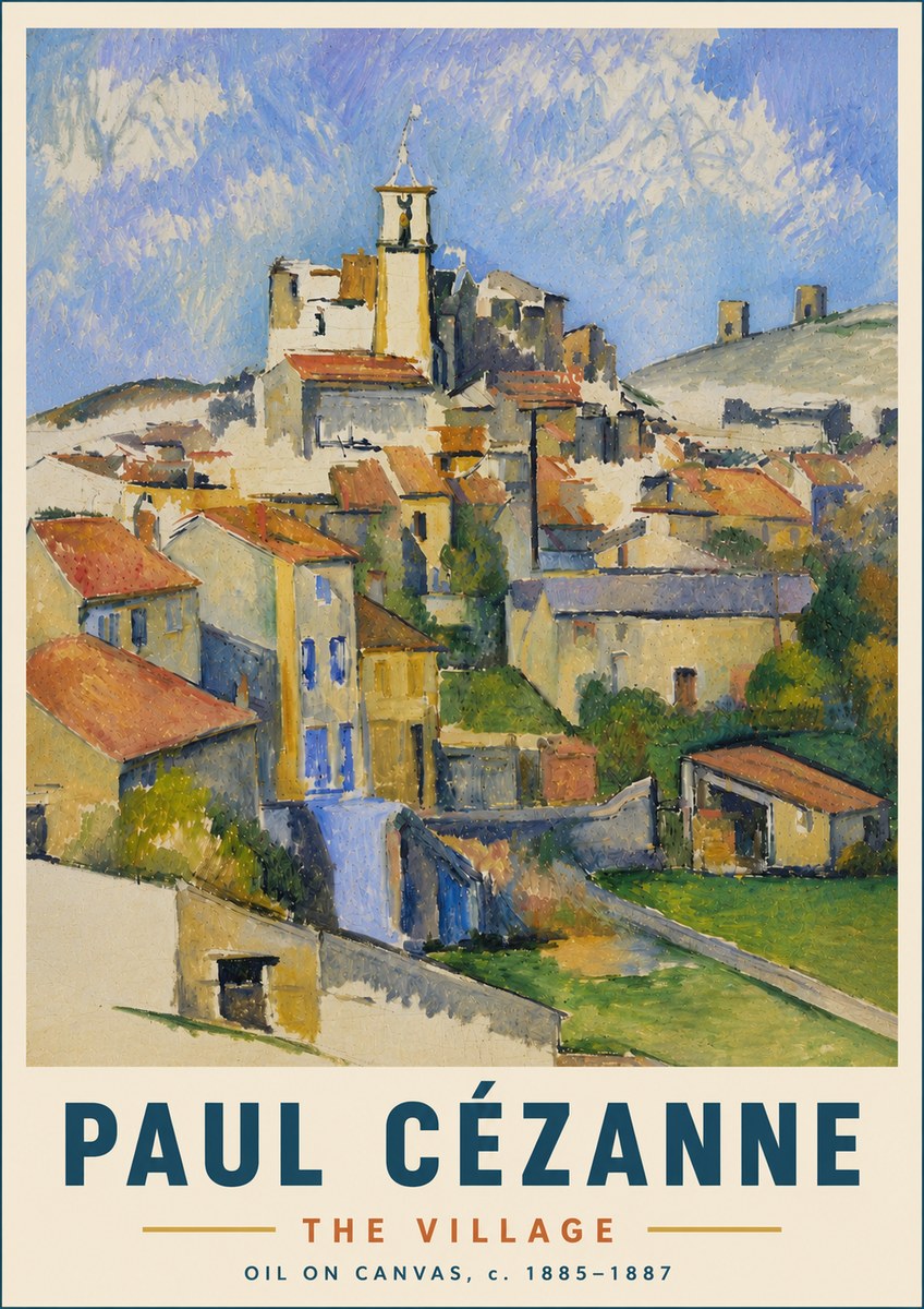 Paul Cézanne The Village III No6 - Poster