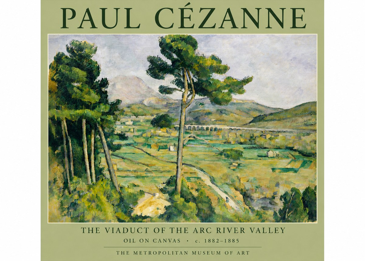 Paul Cézanne The Viaduct of the Arc River Valley No4 - Poster