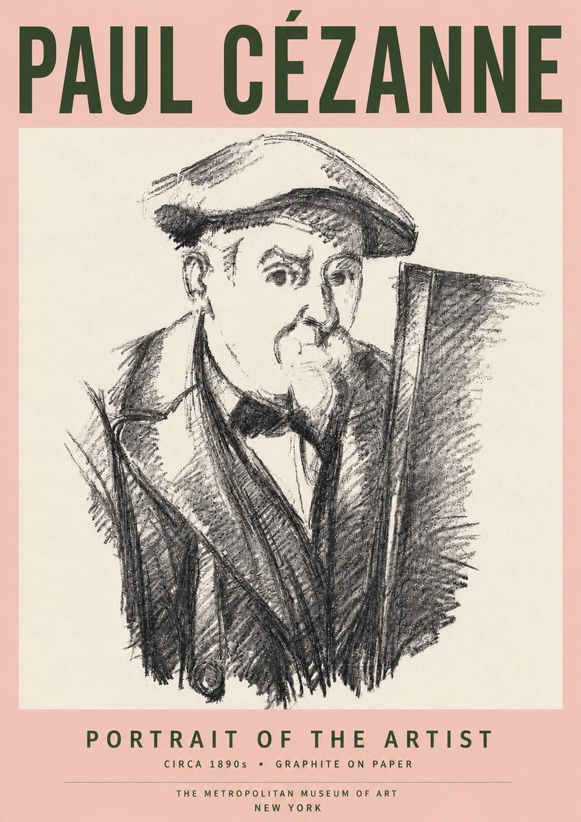 Paul Cézanne Portrait of the Artist III No5 - Poster