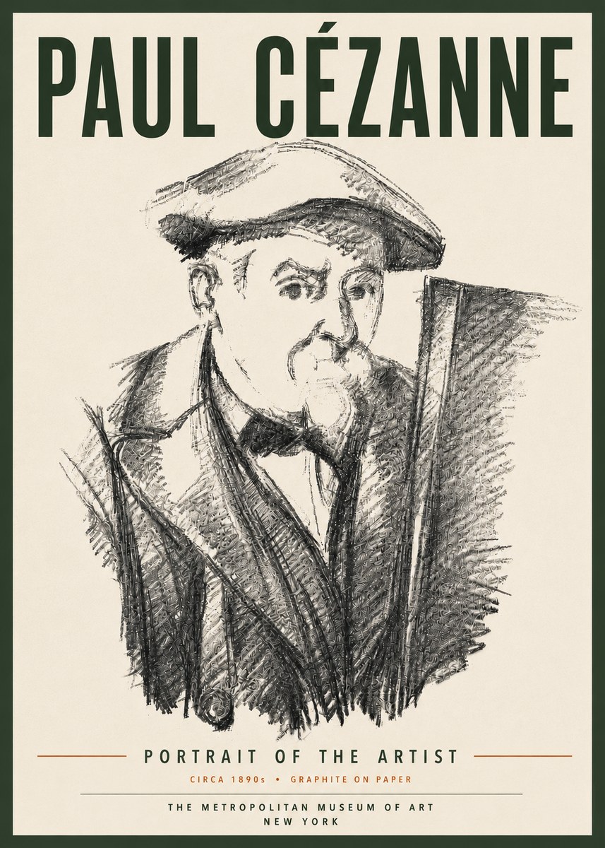 Paul Cézanne Portrait of the Artist III No6 - Poster