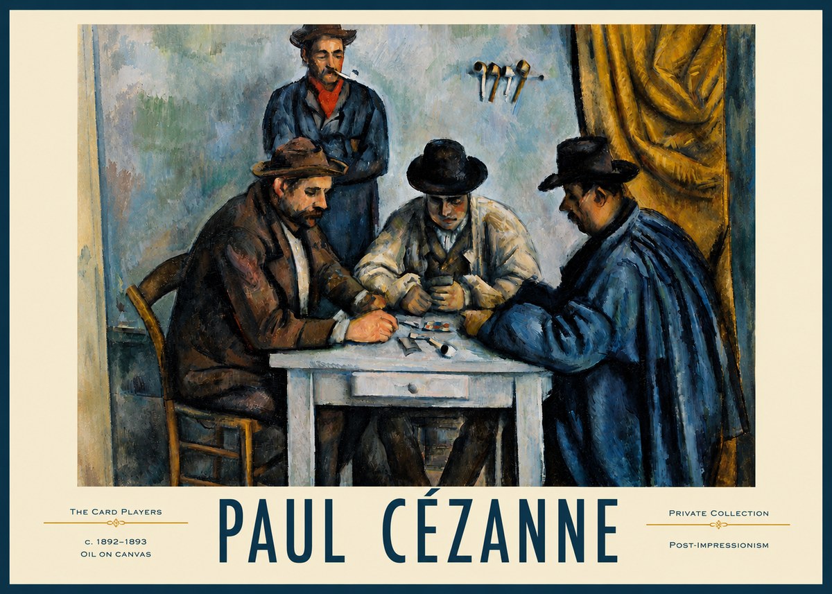 Paul Cézanne The Card Players II No3 - Poster