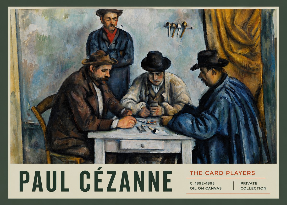 Paul Cézanne The Card Players II No4 - Poster