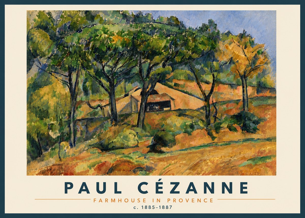 Paul Cézanne Farmhouse in Provence No5 - Poster