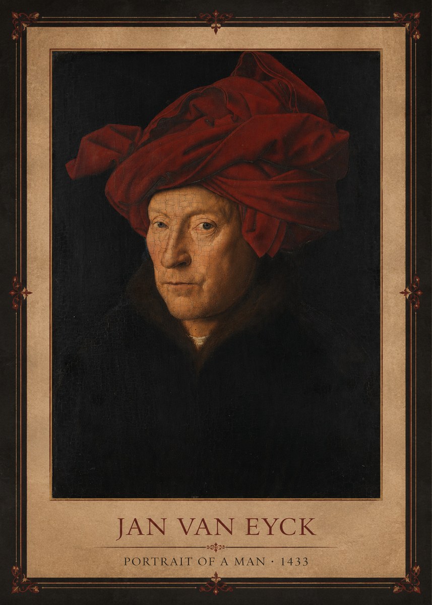 Jan van Eyck Portrait of a Man II No1 - Poster