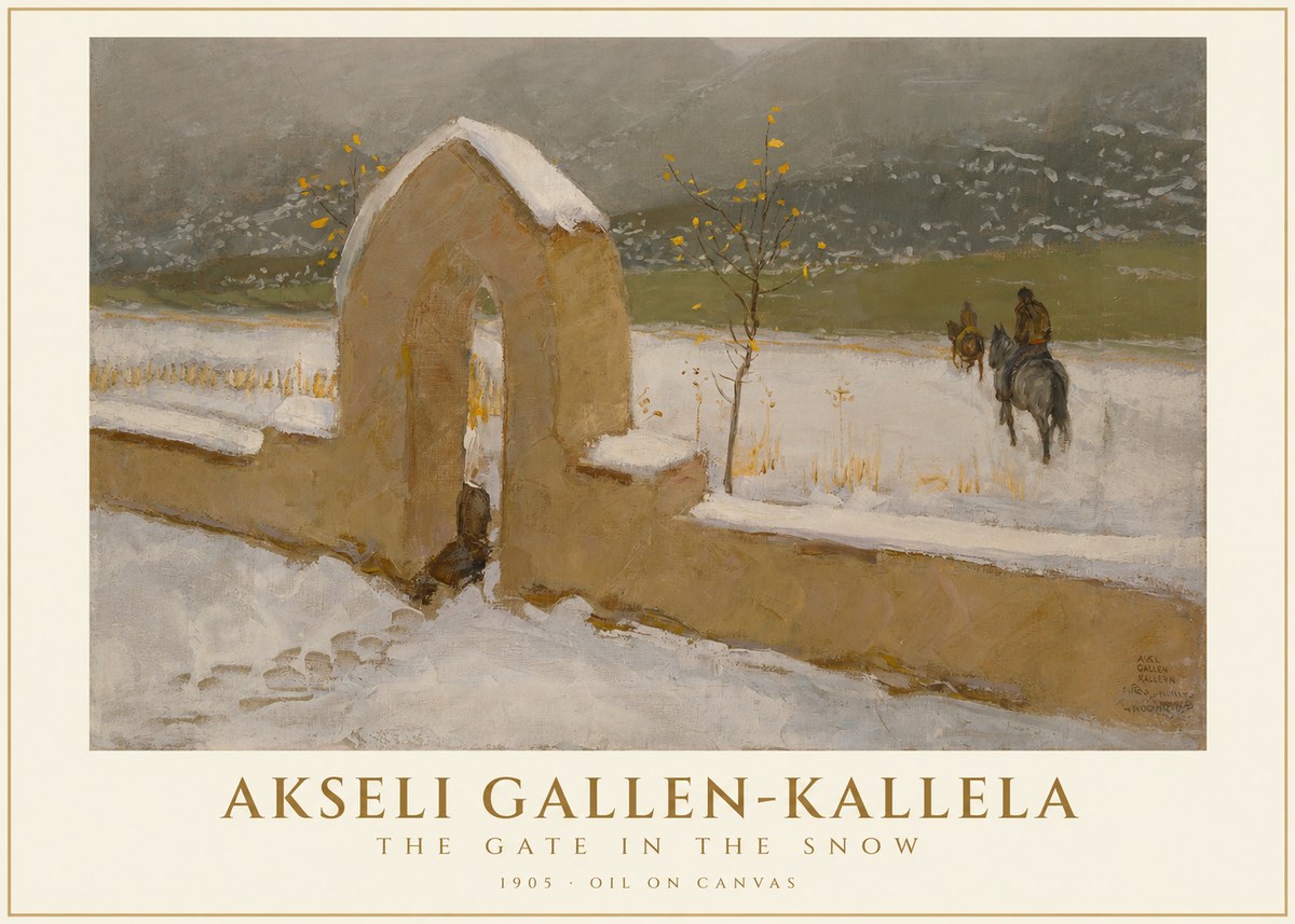 Akseli Gallen-Kallela The Gate in the Snow No1 - Poster
