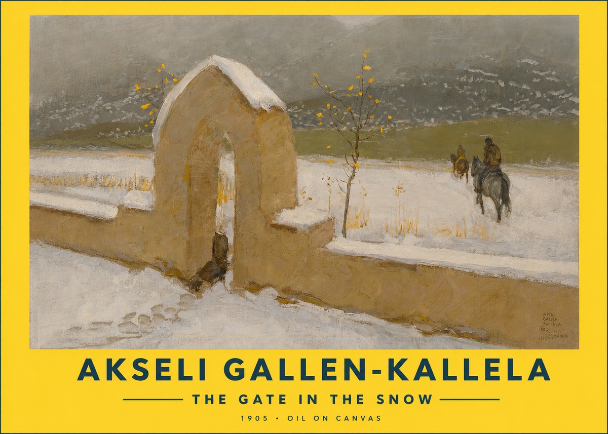 Akseli Gallen-Kallela The Gate in the Snow No2 - Poster