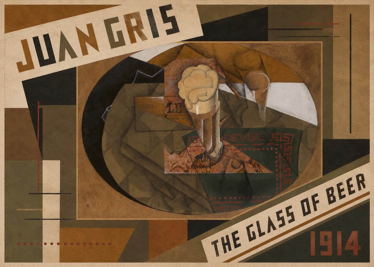 Juan Gris The Glass of Beer No2 - Poster