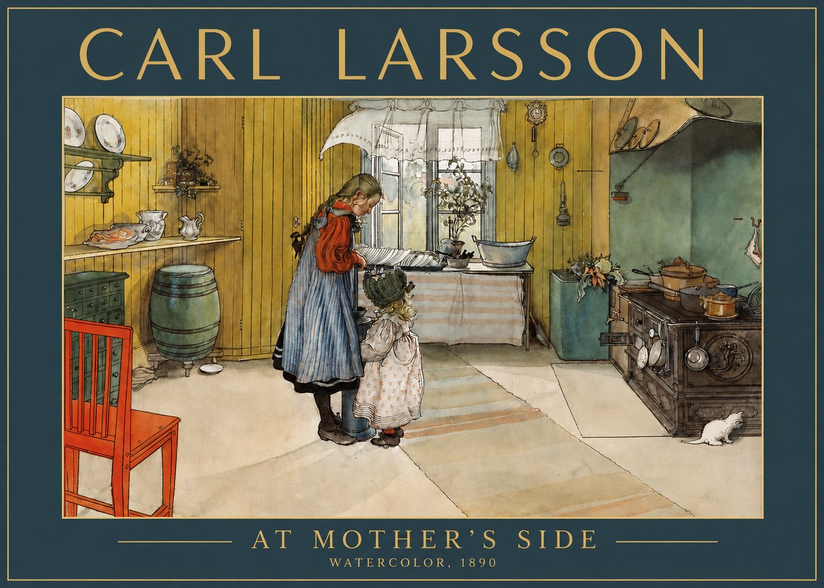 Carl Larsson At Mother's Side No3 - Poster