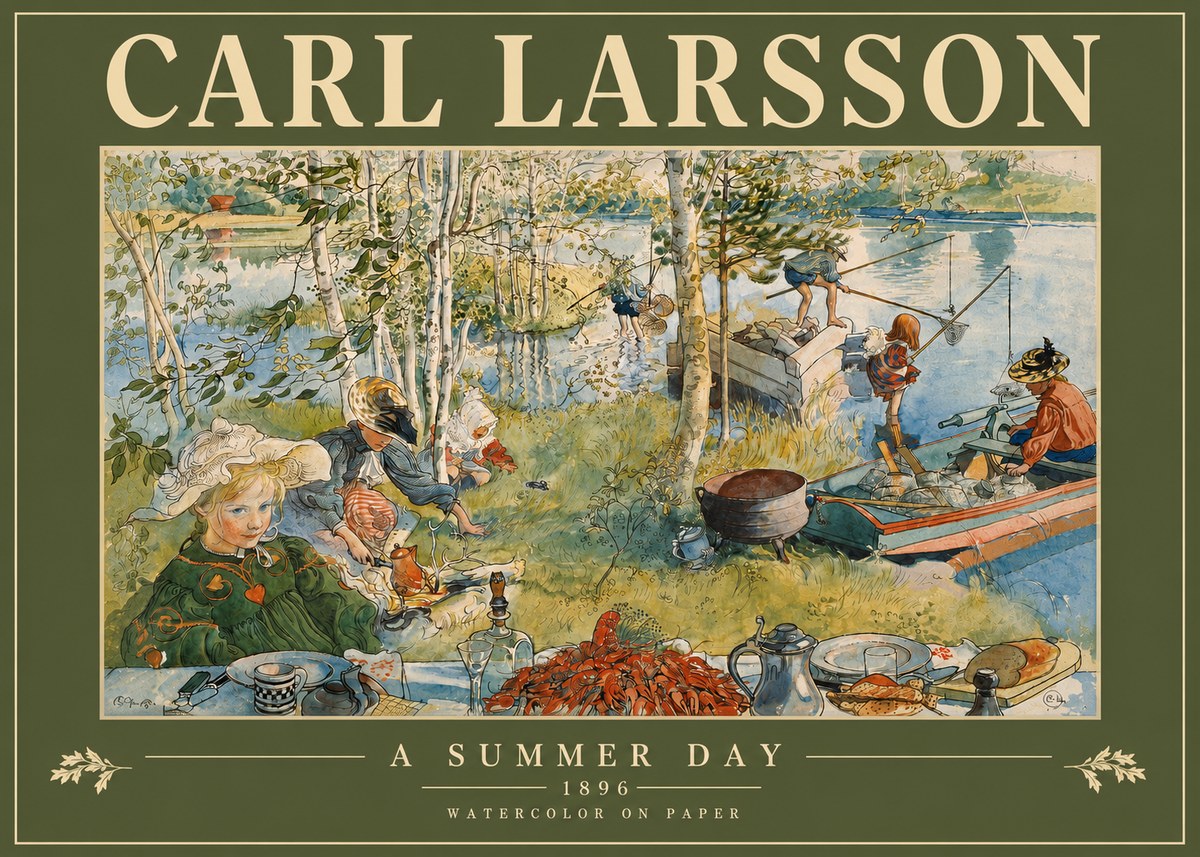 Carl Larsson A Summer Day No3 - Poster