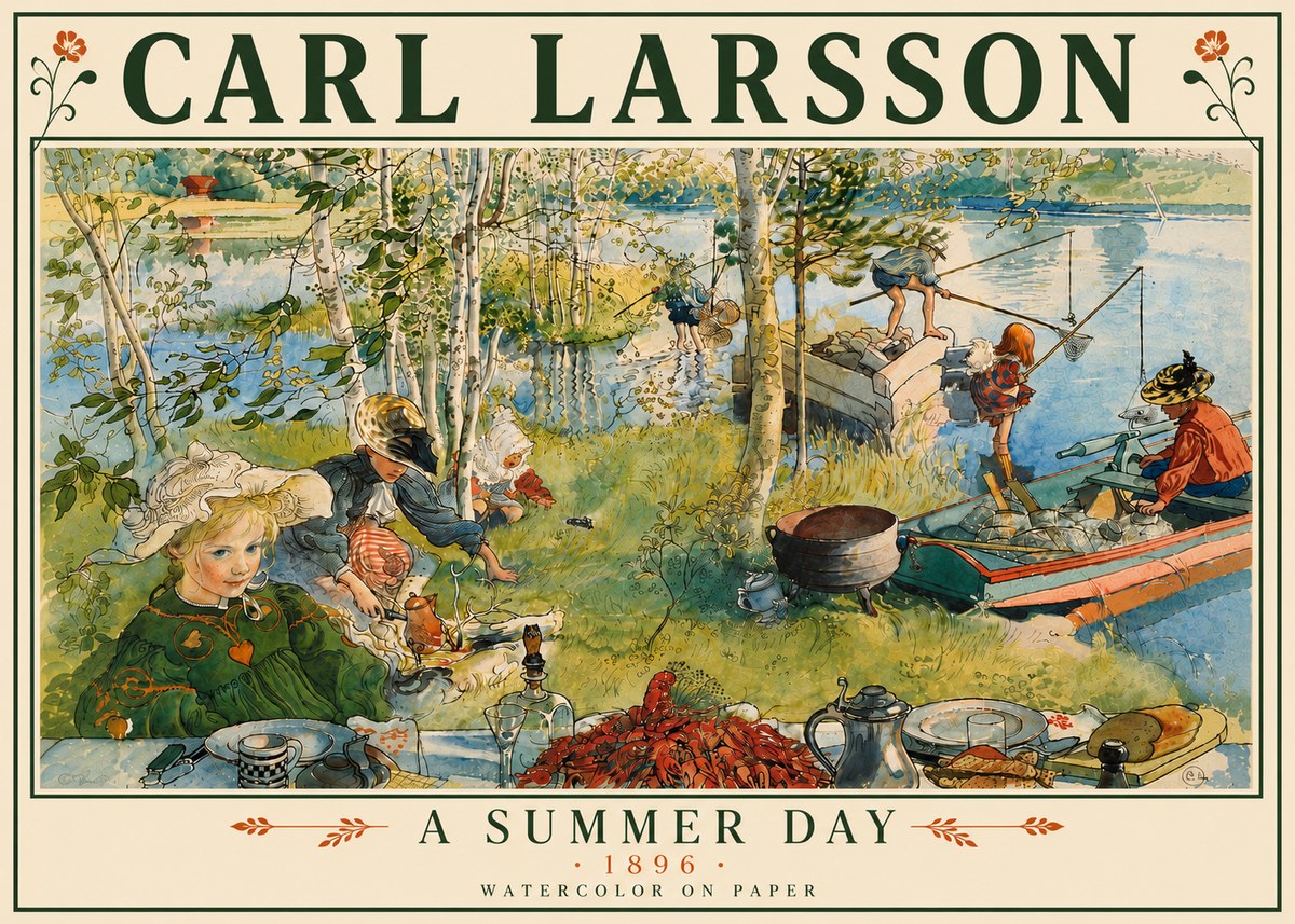 Carl Larsson A Summer Day No6 - Poster